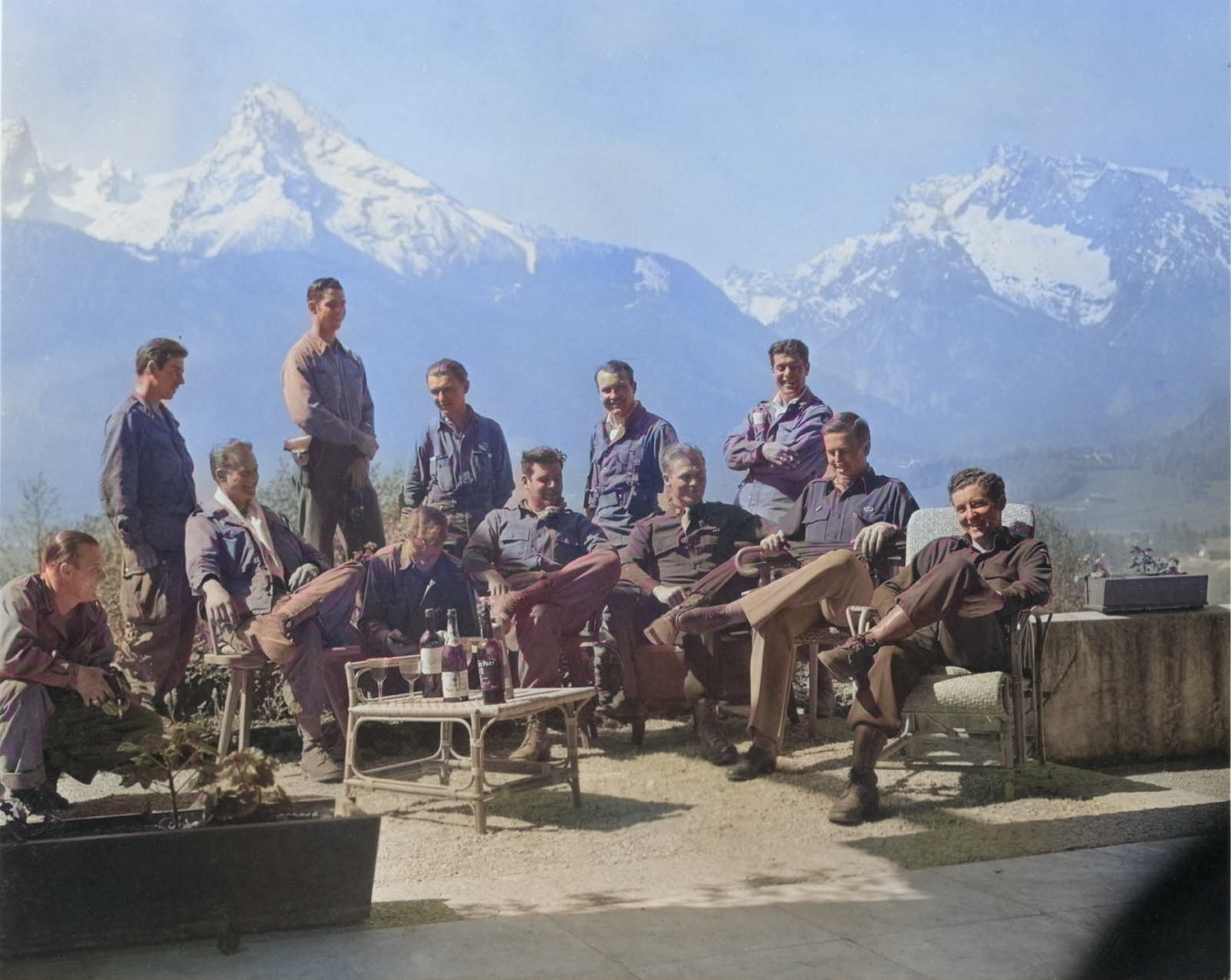 The Band of Brothers at the Eagle's Nest in 1945