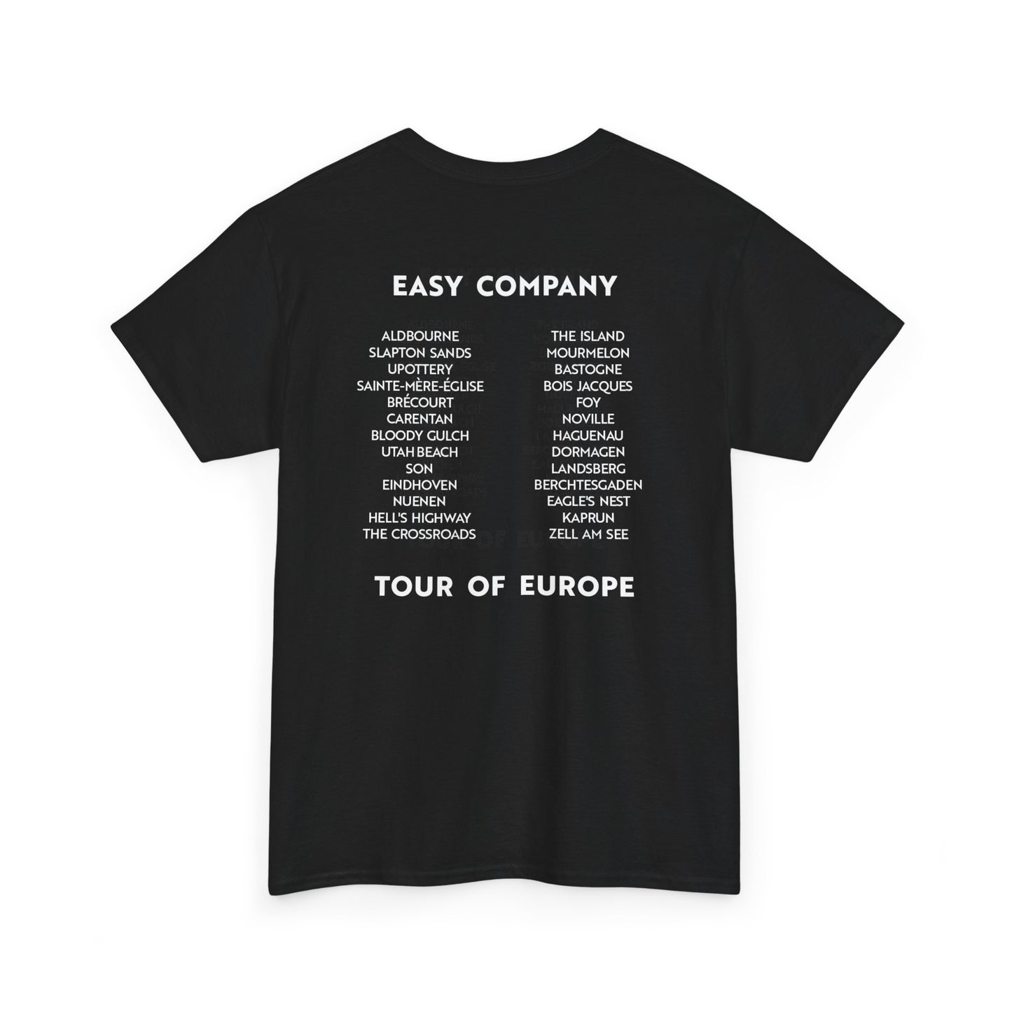 Travel Europe by Parachute Easy Company Tee (light on dark)