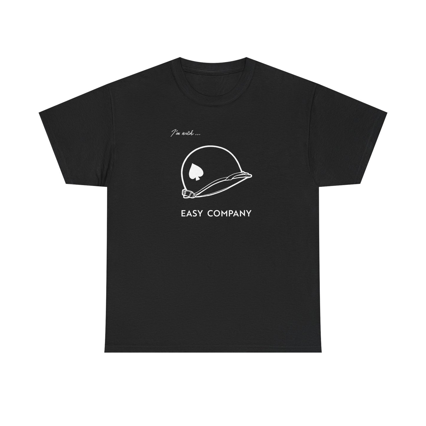 Band of Brothers Easy Company T Shirt Helmet (light on dark)