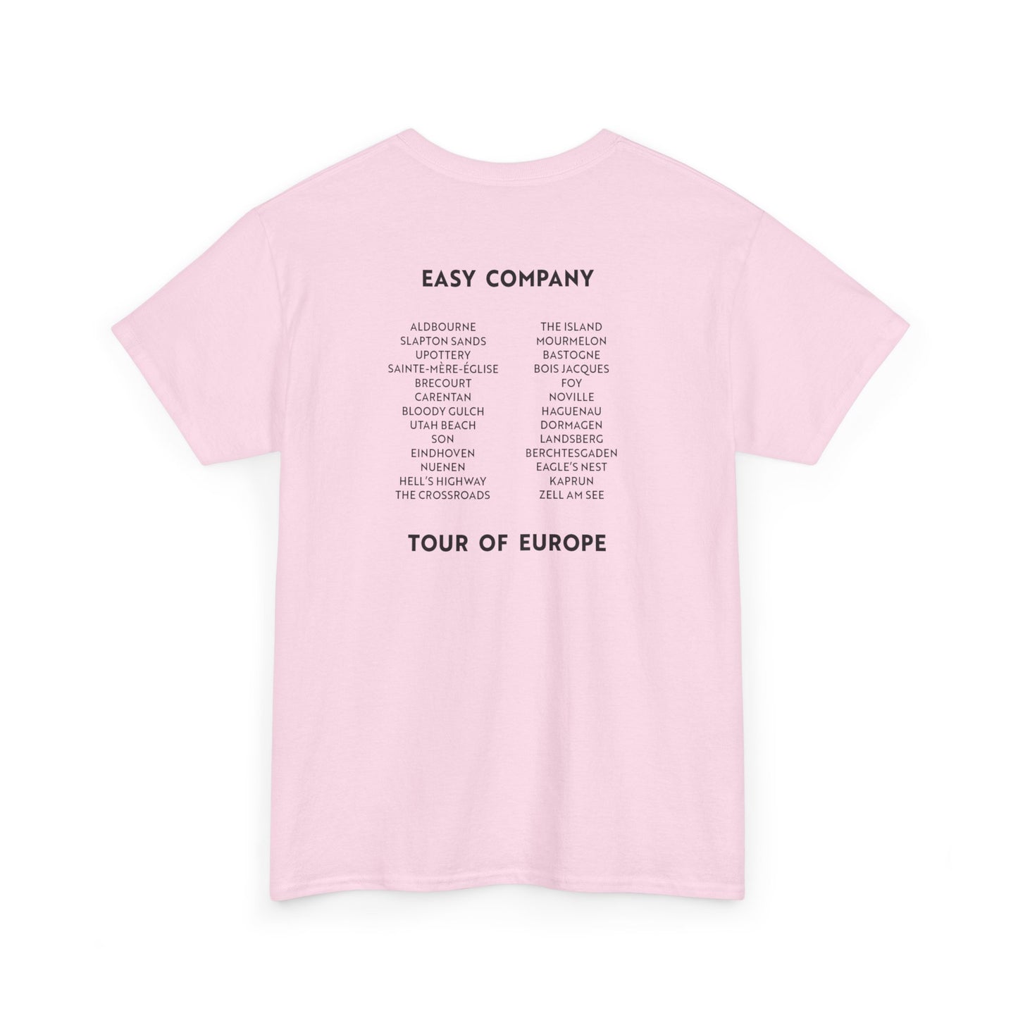 Bergs & Burgs Band of Brothers Tour T‑Shirt — Easy Company WWII Travel Guide Tee