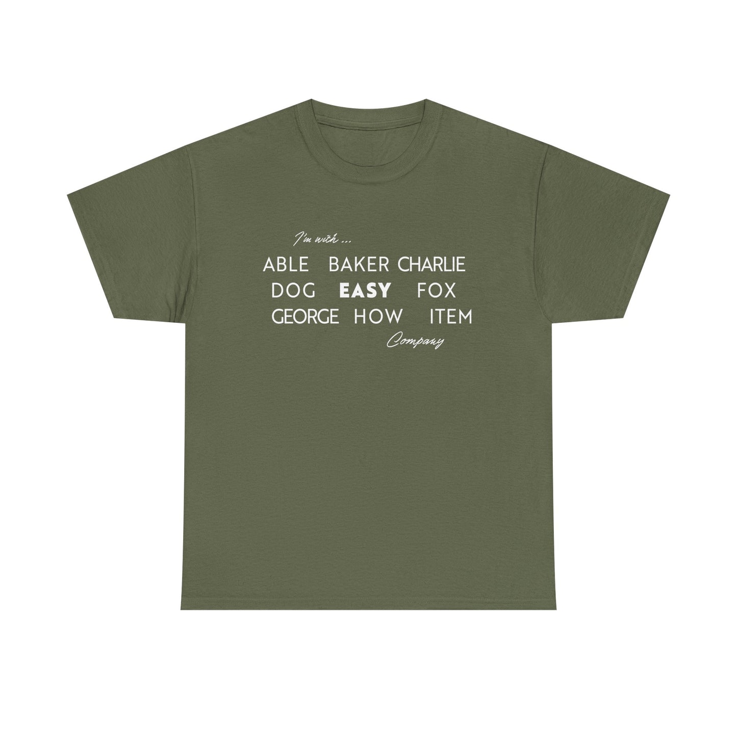 Easy Company Band of Brothers Tee 506th PIR WWII Tribute Shirt (light on dark)