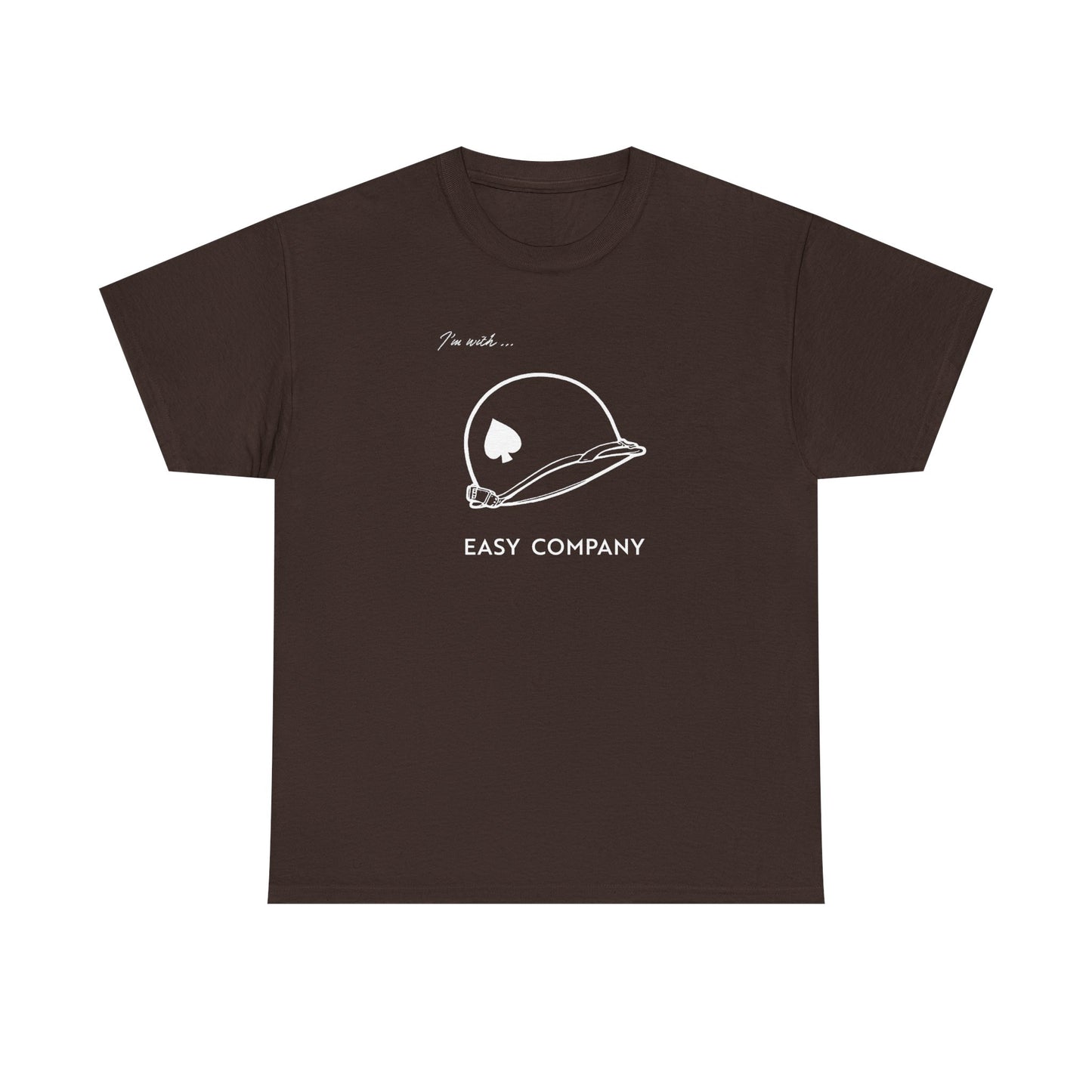 Band of Brothers Easy Company T Shirt Helmet (light on dark)