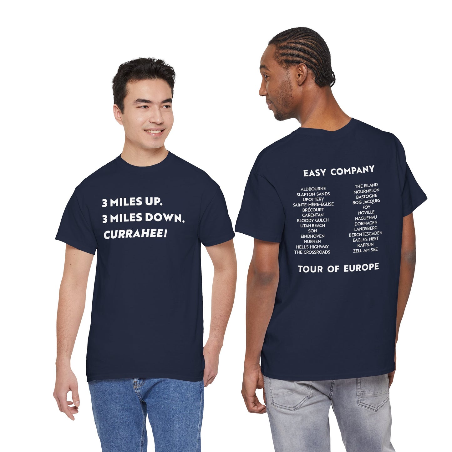 3 Miles Up 3 Miles Down Tee — Band of Brothers Workout Shirt