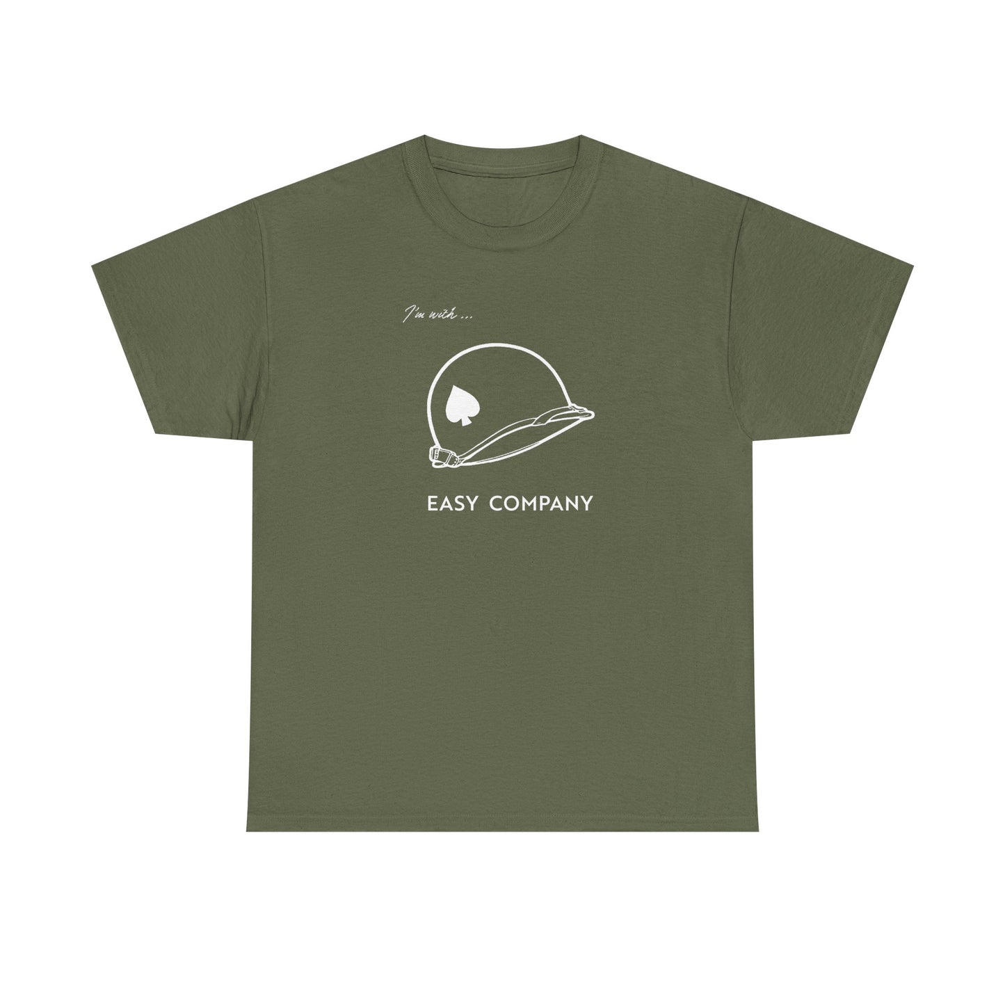 Band of Brothers Easy Company T Shirt Helmet (light on dark)