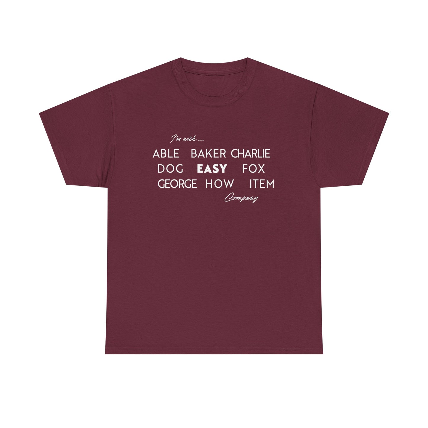 Easy Company Band of Brothers Tee 506th PIR WWII Tribute Shirt (light on dark)