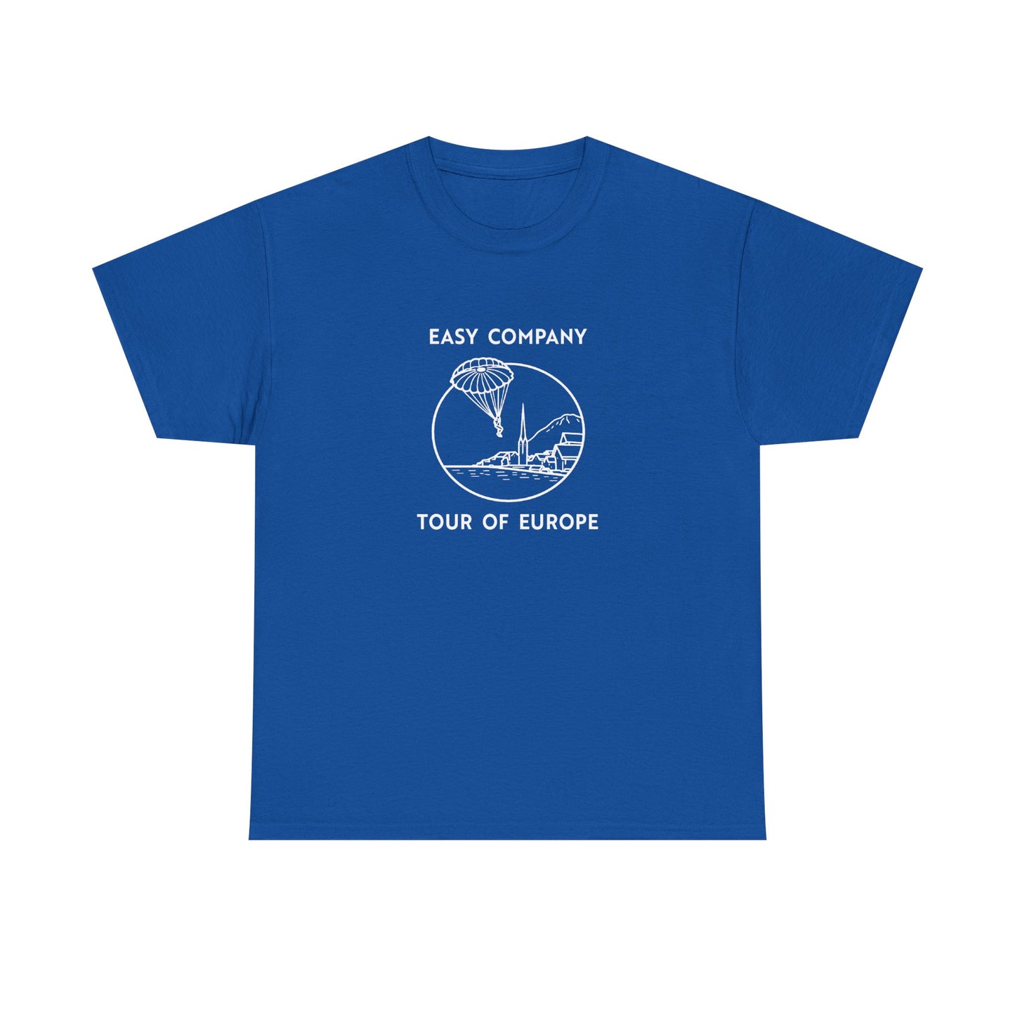 Easy Company Tour of Europe Tee (light on dark)