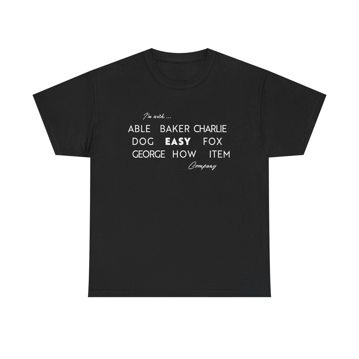Easy Company Band of Brothers Tee 506th PIR WWII Tribute Shirt (light on dark)