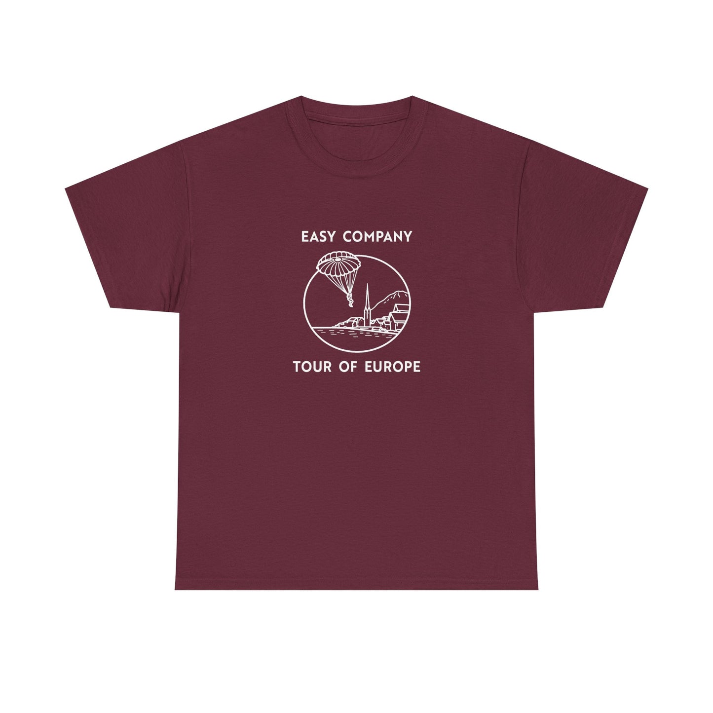 Easy Company Tour of Europe Tee (light on dark)