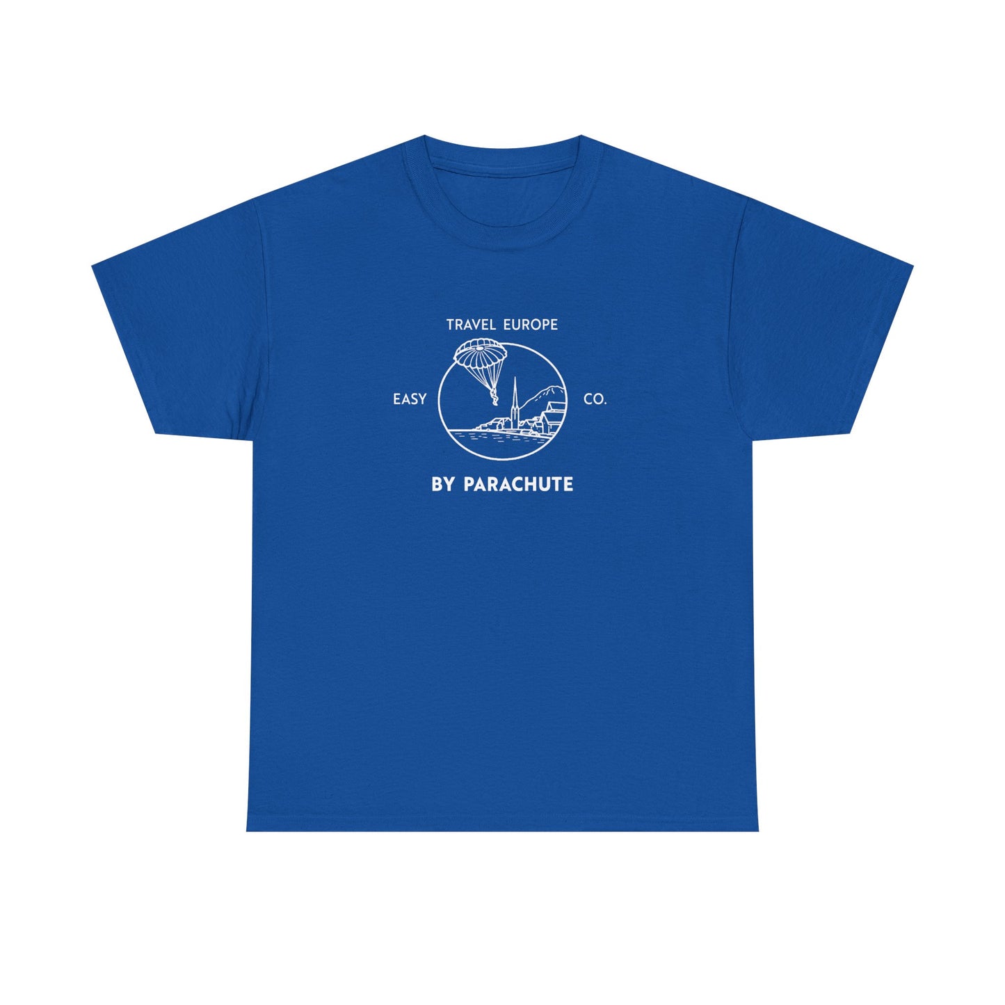 Travel Europe by Parachute Easy Company Tee (light on dark)