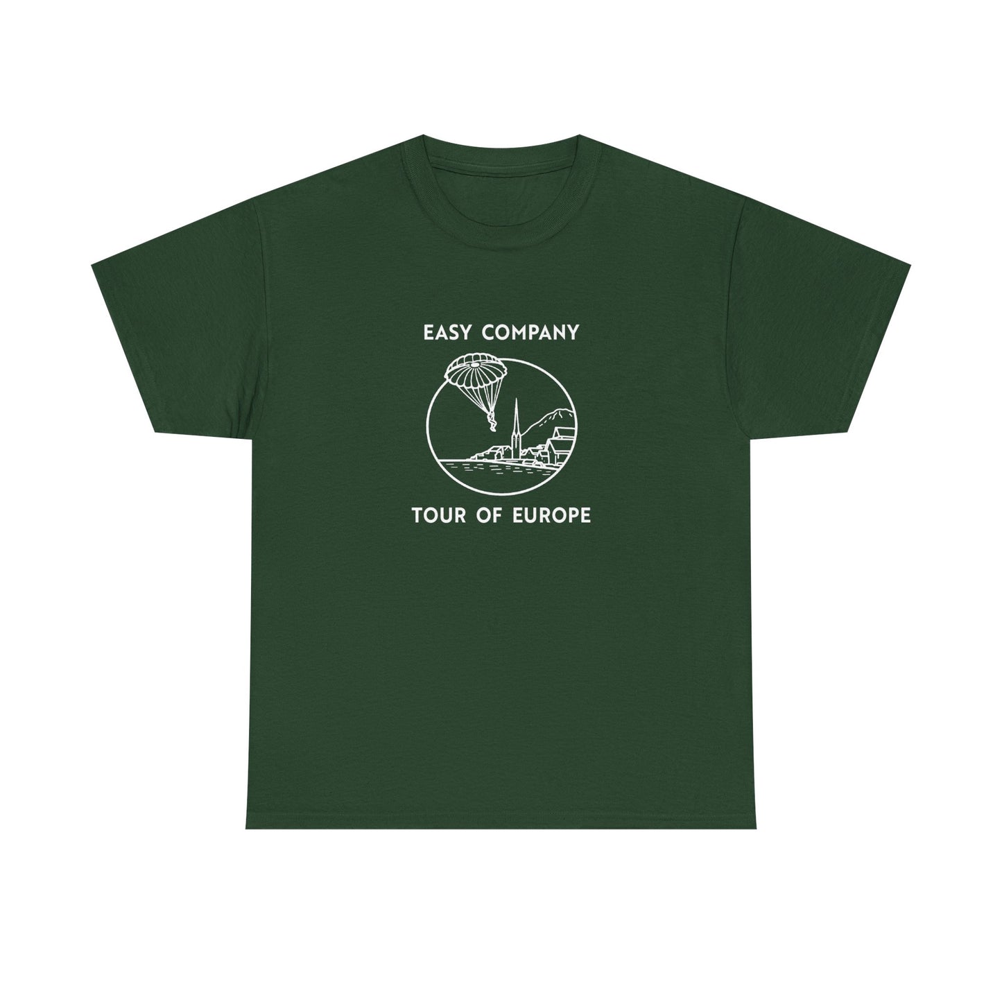 Easy Company Tour of Europe Tee (light on dark)