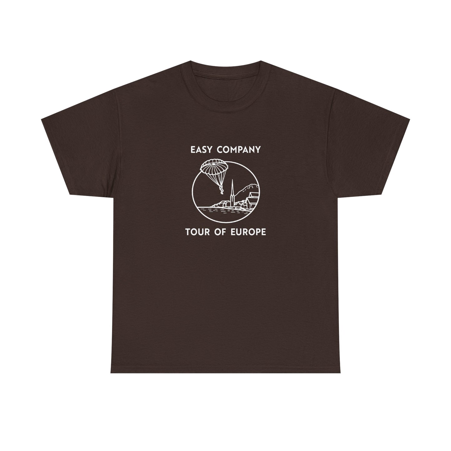 Easy Company Tour of Europe Tee (light on dark)