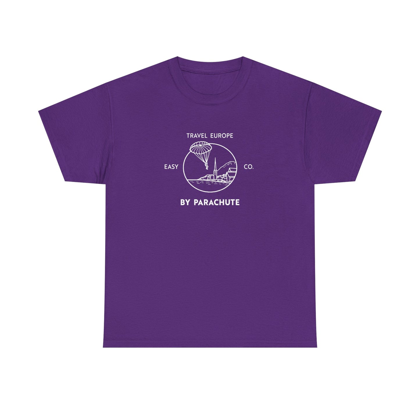 Travel Europe by Parachute Easy Company Tee (light on dark)
