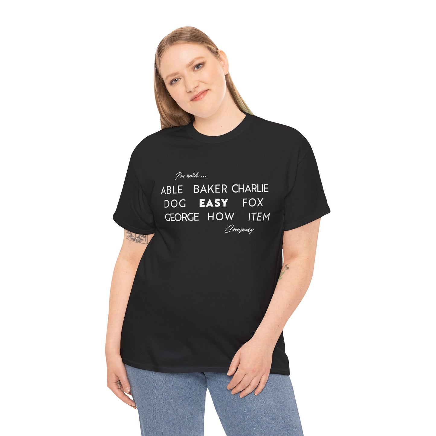 Easy Company Band of Brothers Tee 506th PIR WWII Tribute Shirt (light on dark)