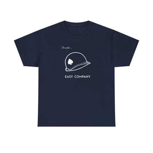 Band of Brothers Easy Company T Shirt Helmet (light on dark)