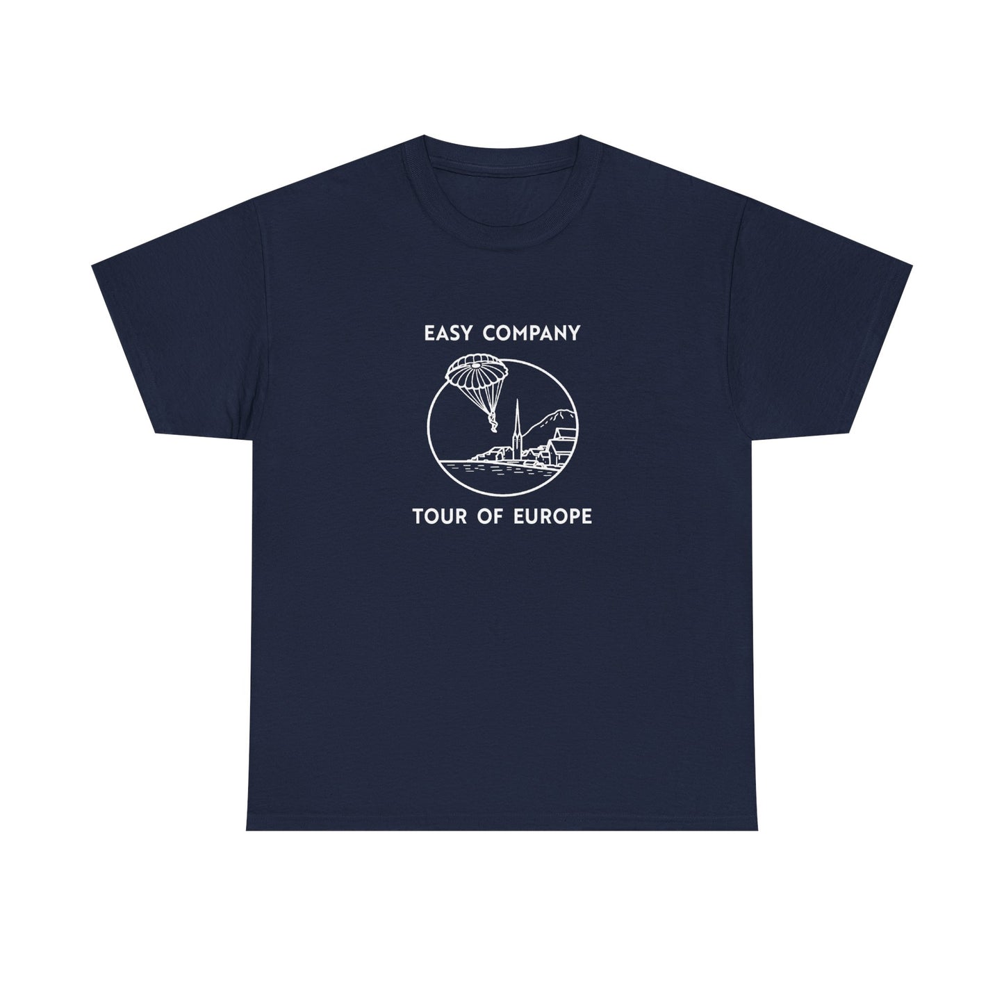 Easy Company Tour of Europe Tee (light on dark)