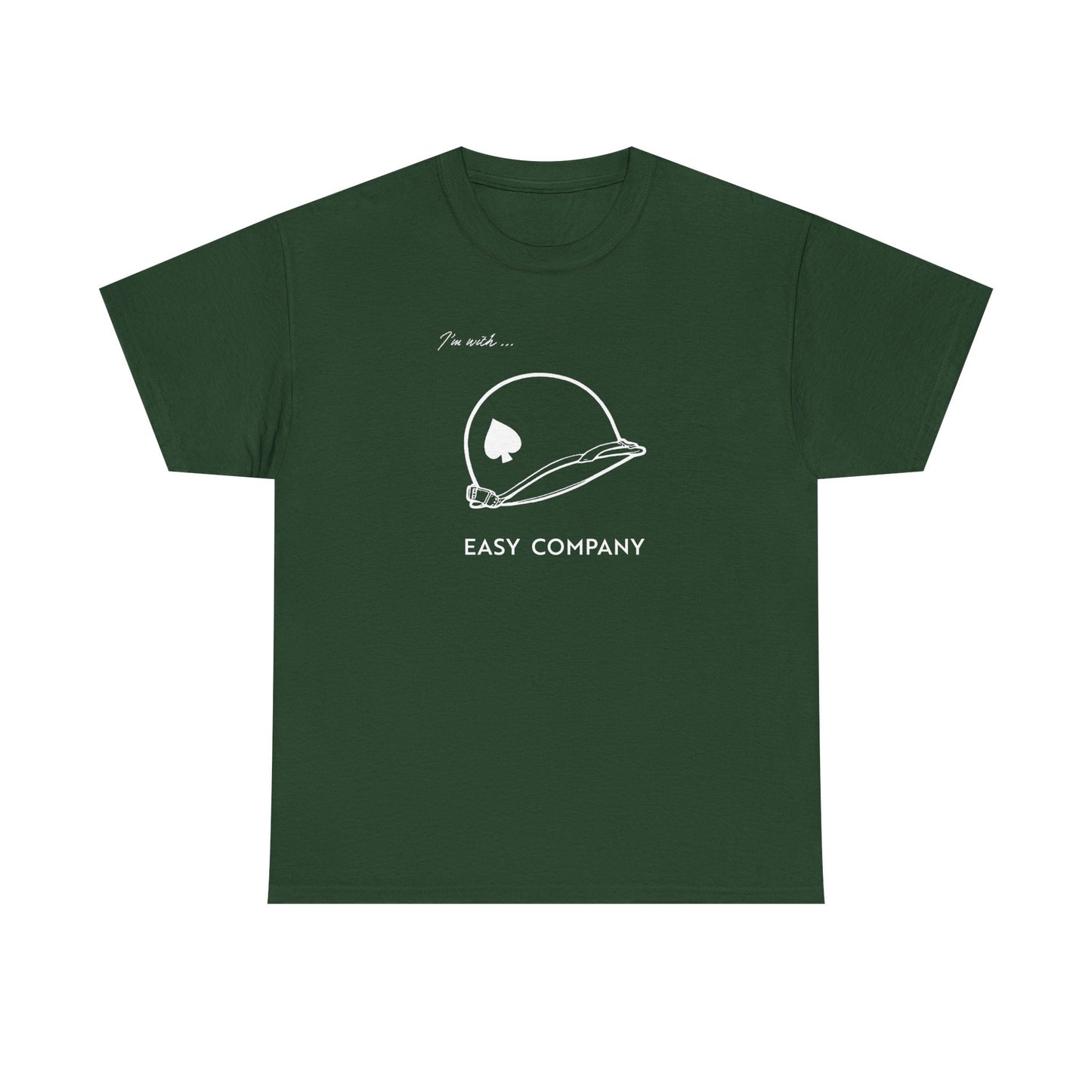 Band of Brothers Easy Company T Shirt Helmet (light on dark)
