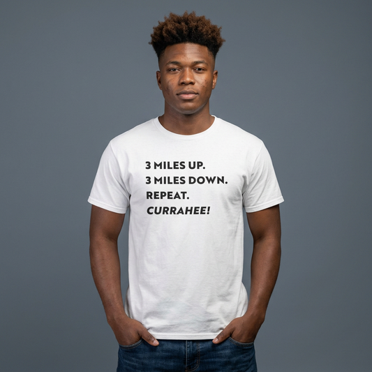 3 Miles Up 3 Miles Down Tee — Band of Brothers Workout Shirt