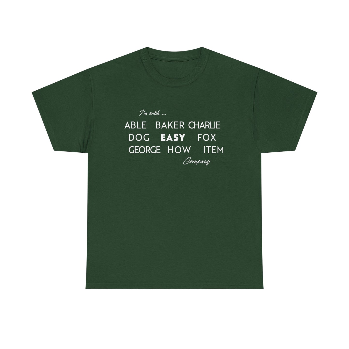 Easy Company Band of Brothers Tee 506th PIR WWII Tribute Shirt (light on dark)