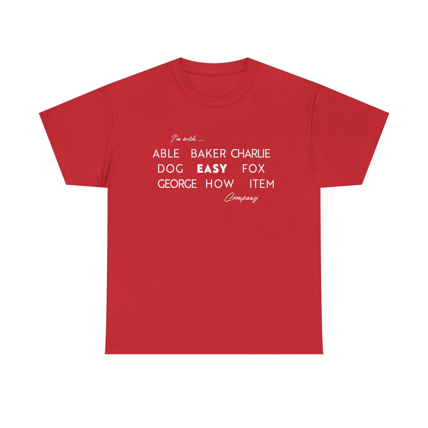 Easy Company Band of Brothers Tee 506th PIR WWII Tribute Shirt (light on dark)