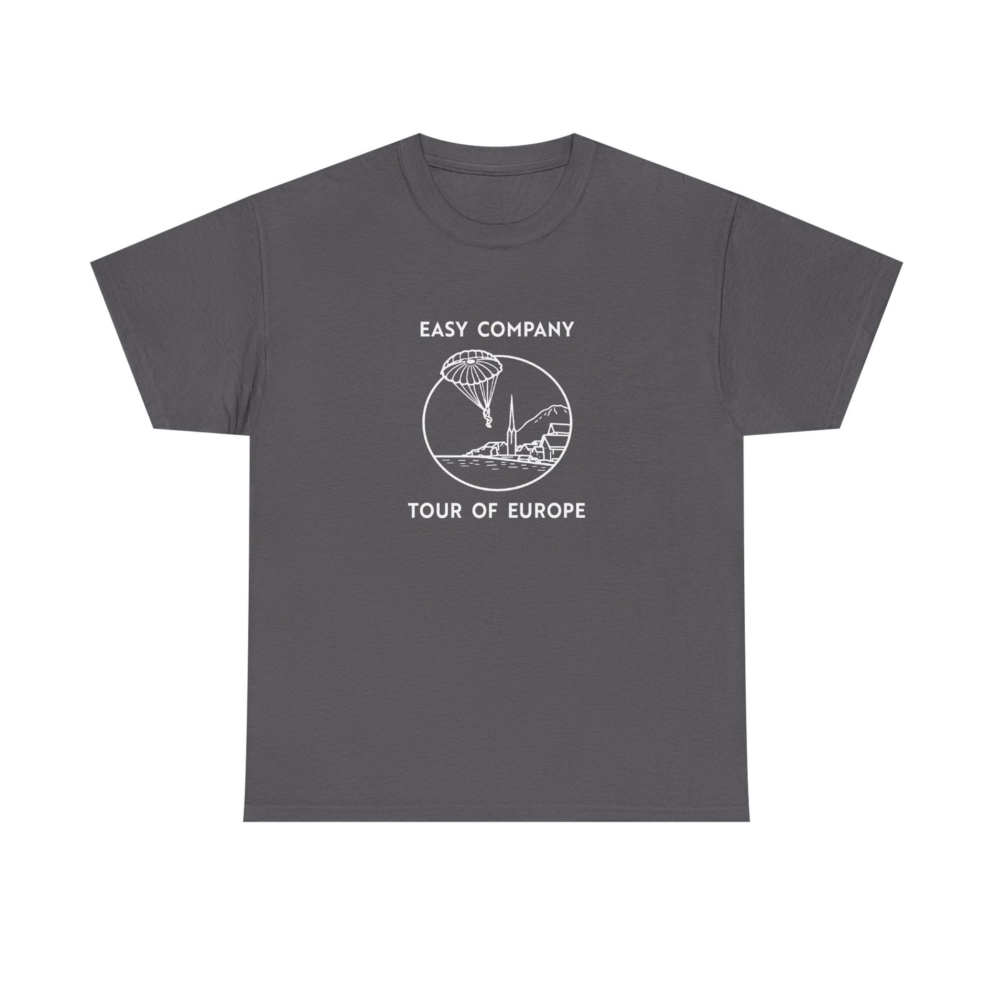 Easy Company Tour of Europe Tee (light on dark)