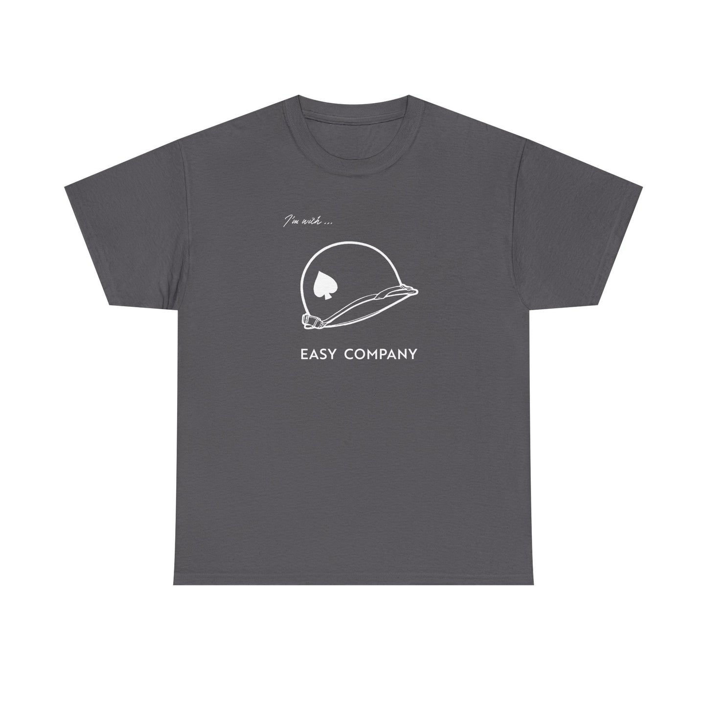 Band of Brothers Easy Company T Shirt Helmet (light on dark)