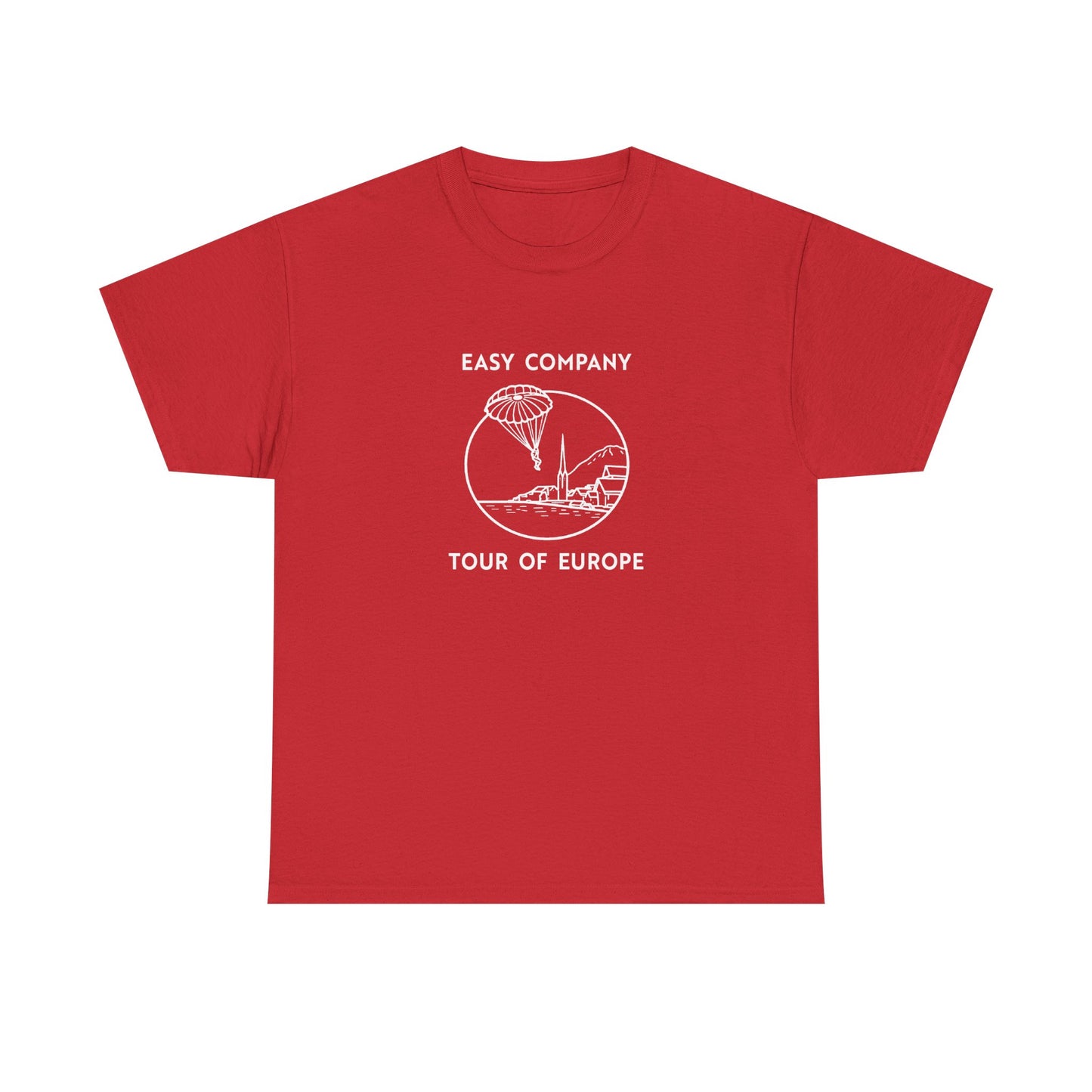 Easy Company Tour of Europe Tee (light on dark)
