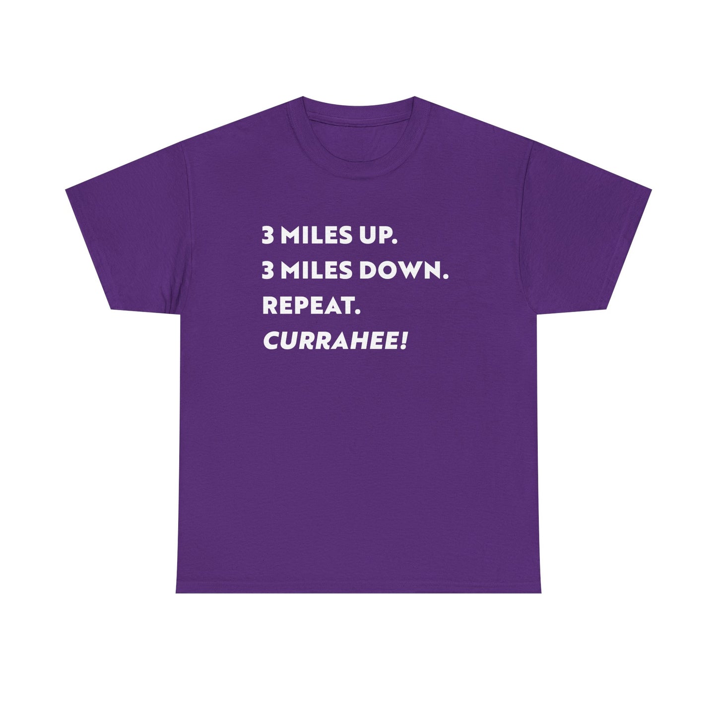 3 Miles Up 3 Miles Down Tee — Band of Brothers Workout Shirt (light on dark)