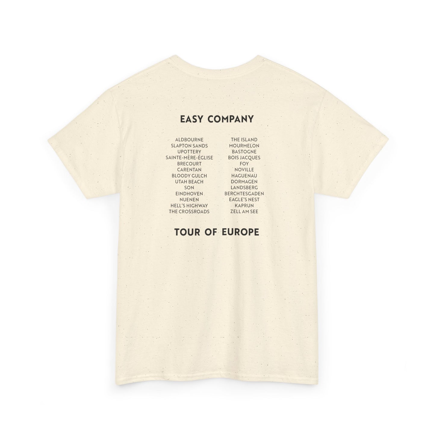 Bergs & Burgs Band of Brothers Tour T‑Shirt — Easy Company WWII Travel Guide Tee