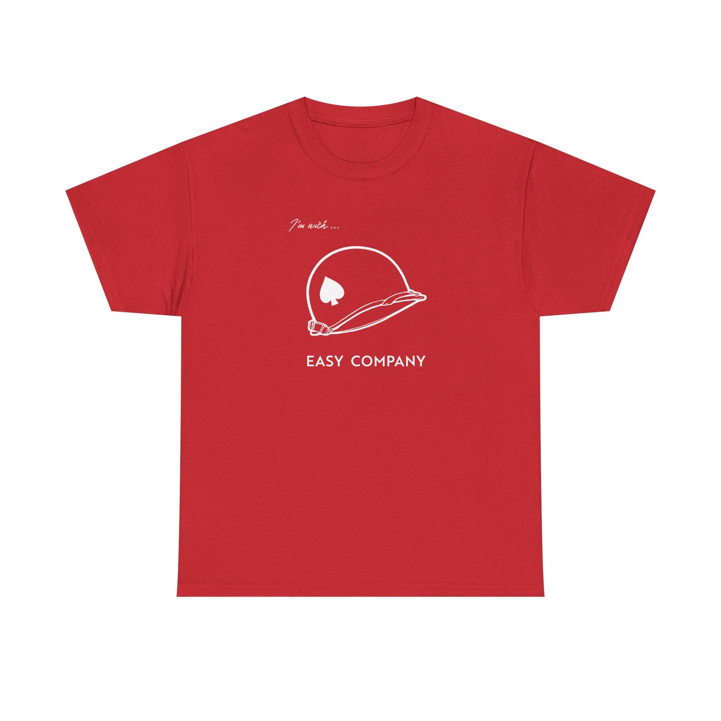 Band of Brothers Easy Company T Shirt Helmet (light on dark)