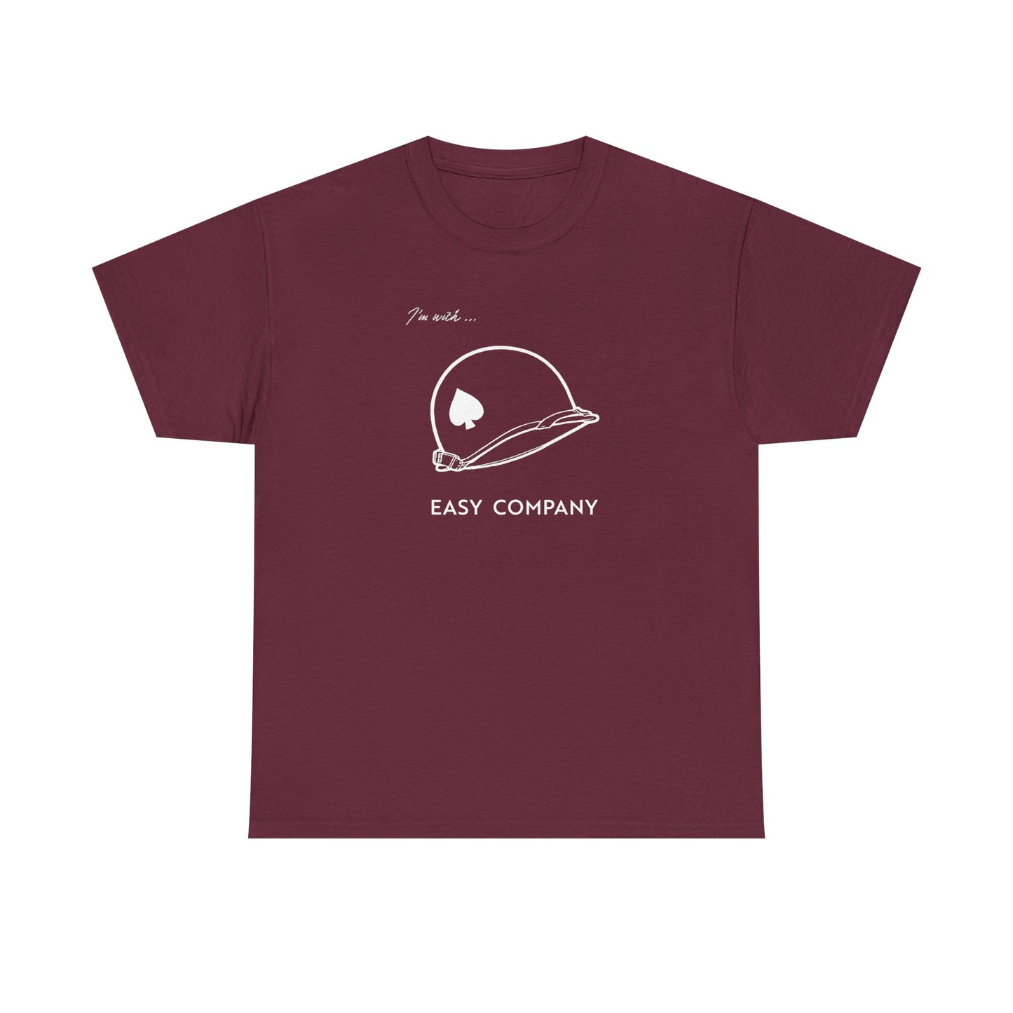 Band of Brothers Easy Company T Shirt Helmet (light on dark)