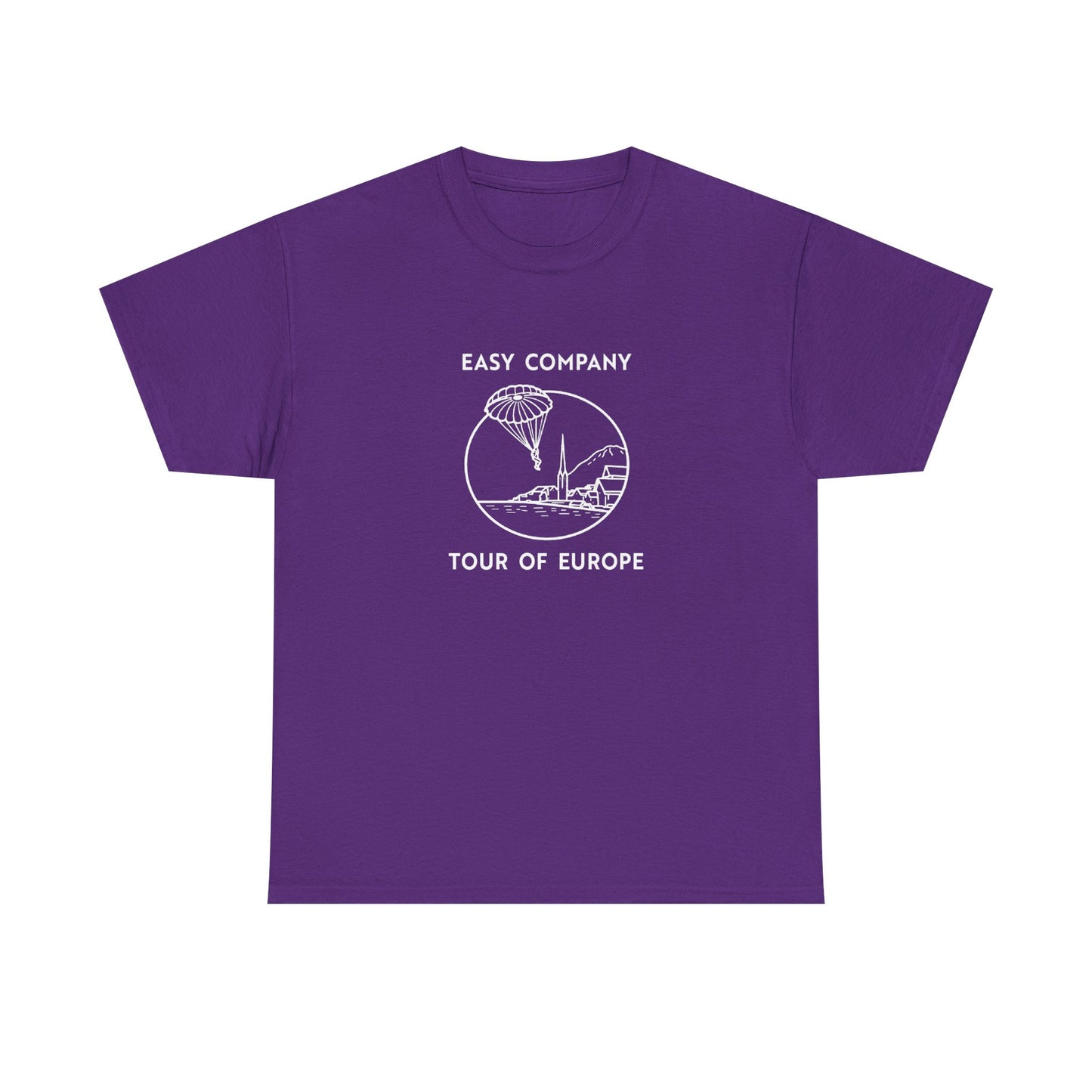 Easy Company Tour of Europe Tee (light on dark)