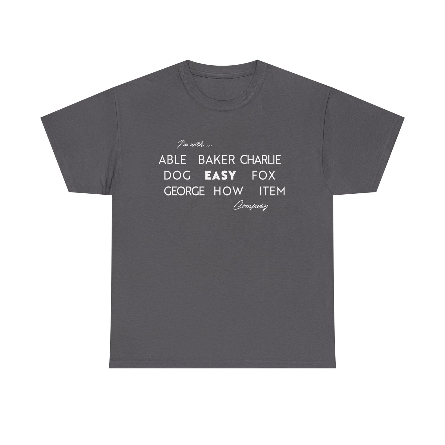 Easy Company Band of Brothers Tee 506th PIR WWII Tribute Shirt (light on dark)