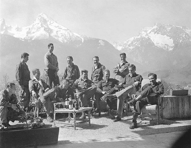 The Band of Brothers in Berchtesgaden on VE-Day in 1945