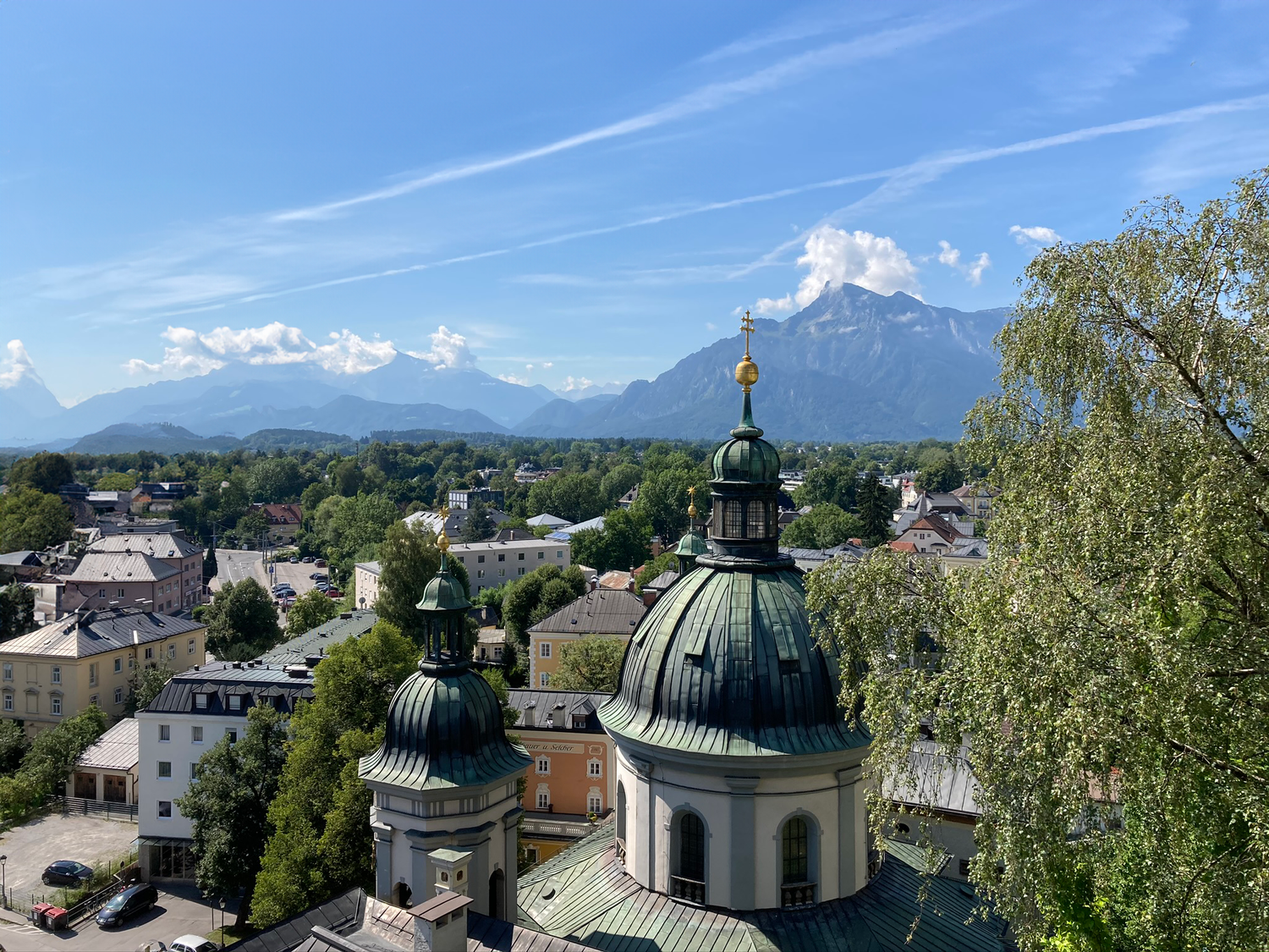Overlooking Salzburg and the Untersberg mountain